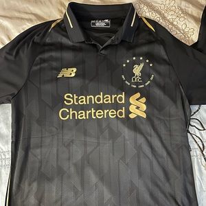 6 champions league black Liverpool FC shirt